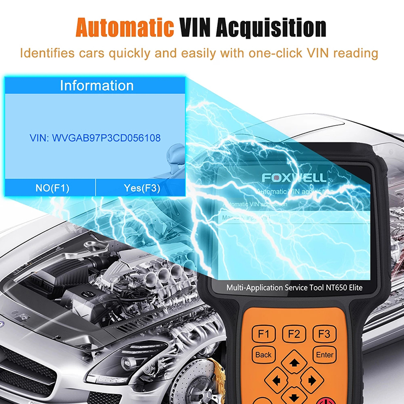 FOXWELL NT650 Elite OBD2 Kfz-Scanner ABS SAS A/F EPB BRT TPS OIL 26+ Reset Professionelles OBD 2 Auto-Auto-Diagnosetool