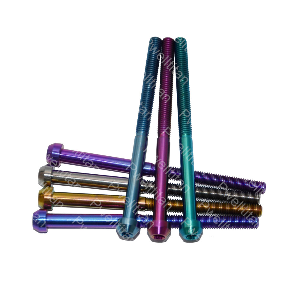 6 Buah Baut Titanium M6 X 90Mm Ti Sekrup Grade5 untuk Balap Motor Tombol Penyadapan Kepala Heksagonal Hex