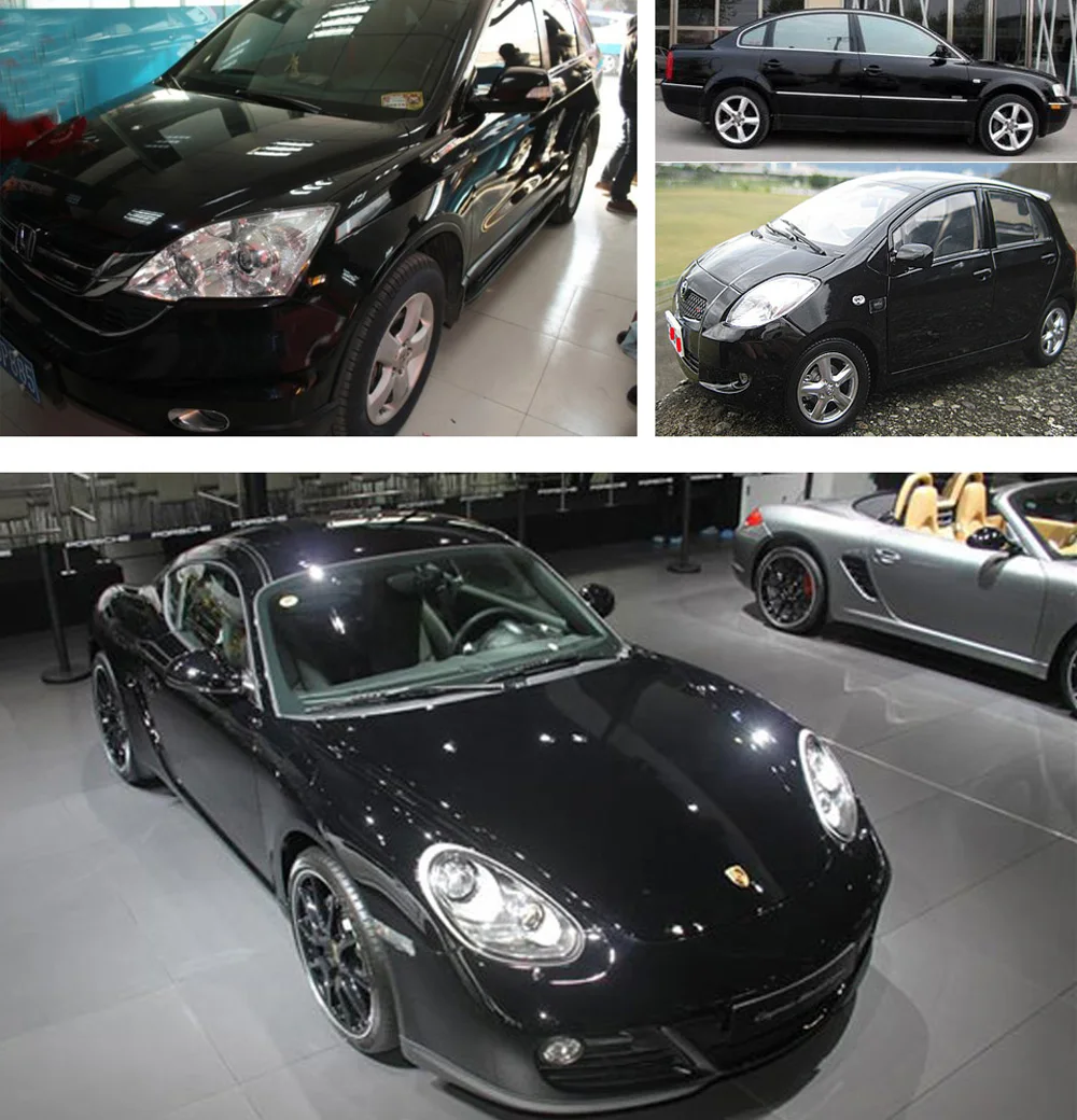 Ultra Glossy เปียโนสีดํารถไวนิลฟิล์ม GLOSS สติกเกอร์กาว Auto Decal Bubble ฟรีคอนโซลคอมพิวเตอร์แล็ปท็อปผิว