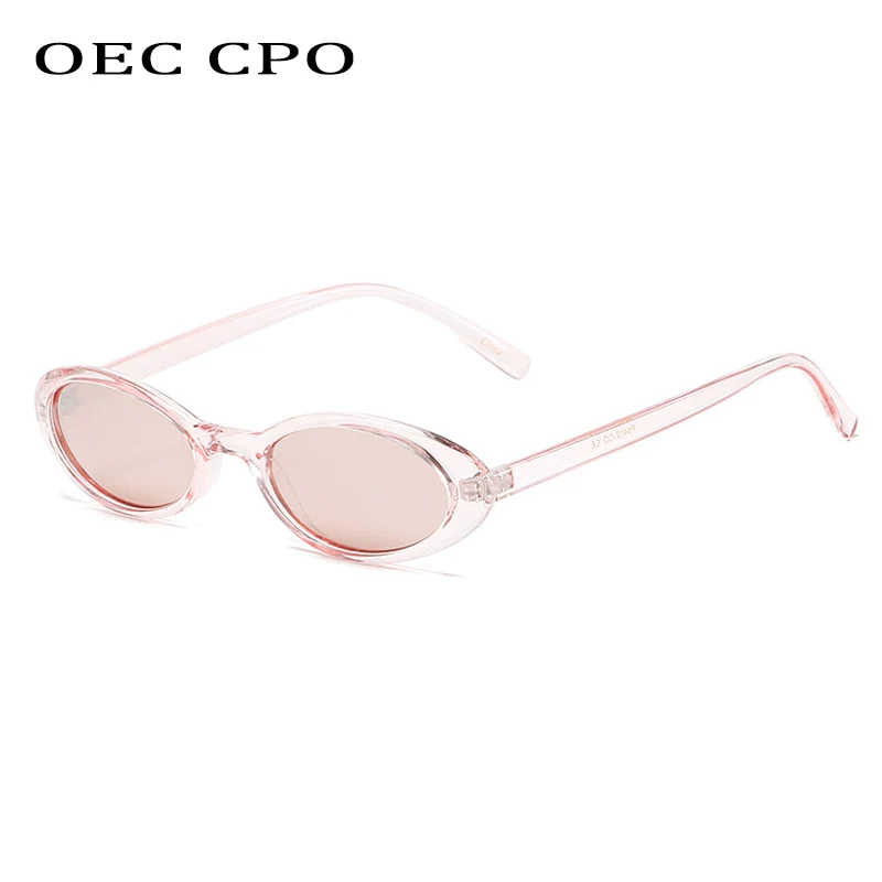 OEC CPO セクシーな小さなオーバル女性のサングラス 2023 新ファッションヒョウブラウンホットサングラス女性レトロカラフルなシェード眼鏡