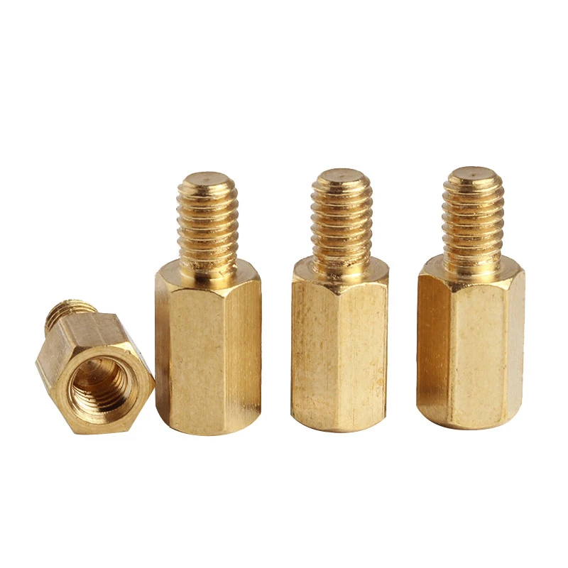 10 Cái/lốc M2 M2.5 M3 M4 M5 Lục Giác Bằng Đồng Khoảng Cách Ốc Vít Ren Trụ Cột PCB Máy Tính Bo Mạch Chủ Máy Tính Standoff Không Gian Siêu Tốc