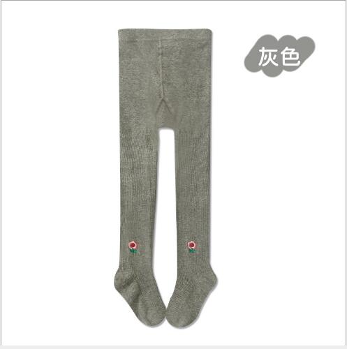 0-12Y Musim Gugur dan Musim Dingin Jarum Ganda Benang Nol Warna Permen Legging Bayi Bayi Bordir Pantyhose Bunga Kecil