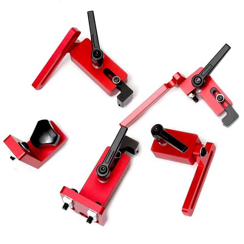 Woodworking T-track Stop T-Slot Limiter Aluminium Miter Track Fence Flip Stop Chute Locator Carpenter DIY Workbench Tools