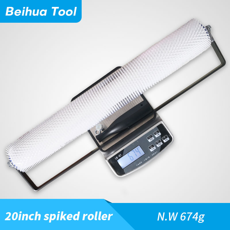 20 นิ้ว Spiked Roller แปรง Self-leveling ซีเมนต์เครื่องมือ 50 ซม.พลาสติก Screed Spike Roller berry สําหรับอีพ็อกซี่ชั้นสีเครื่องมือ