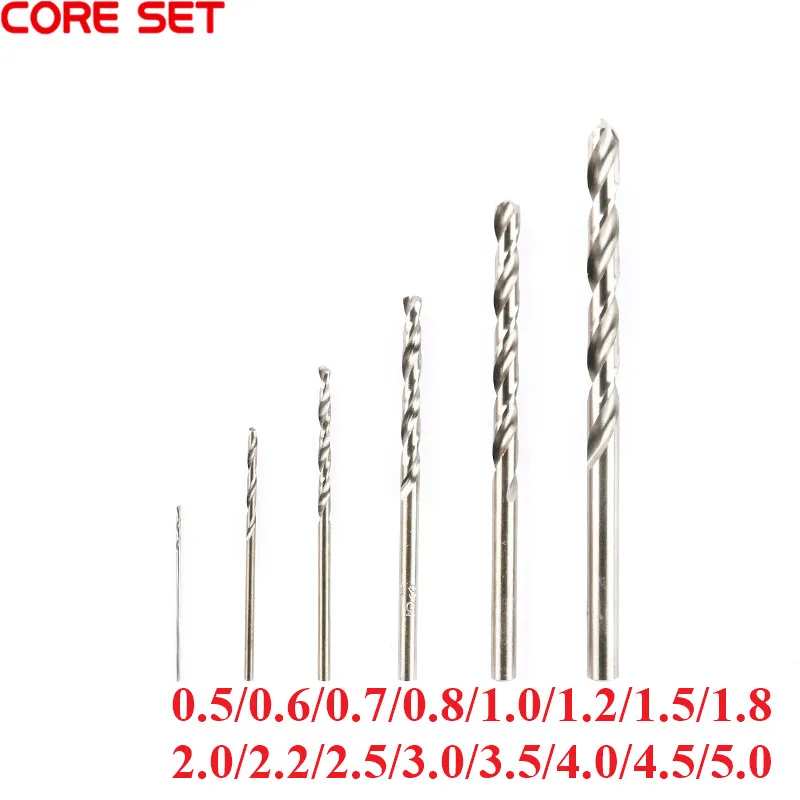Bộ 5 0.5MM-5MM Coban Thép Không Gỉ Vặn Khoan Máy Khoan Điện Quay Dụng Cụ Điện Cho Coban-Chứa 0.8/1.0/1.2/1.5MM