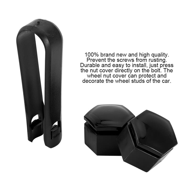22 mm 20 Stück Auto-Radmutterkappen, Schutzabdeckungen, Kappen, rostfrei, Auto-Naben-Schraubenabdeckung, Auto-Reifen-Mutter, Bolzen, Außendekoration