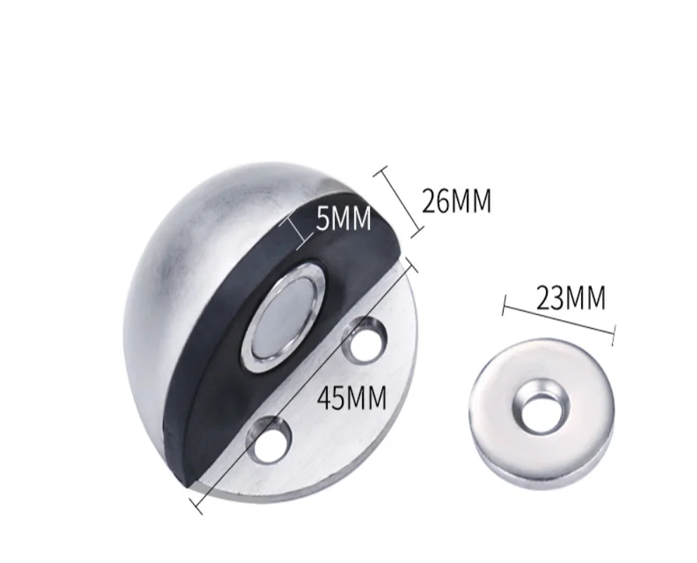 Đồng hồ nam Dây Thép Không Gỉ từ Đen Dual bắt không bấm lỗ trắng chặn cửa tường cửa Ốp lưng nêm chặn tường