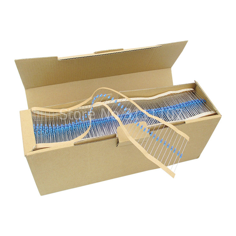 100 unids/lote 1/4W 1R ~ 22M 1% resistencia de película metálica 100R 220R 1K 1,5 K 2,2 K 4,7 K 10K 22K 47K 100K 100 220 1K5 2K2 4K7 ohm resistencia