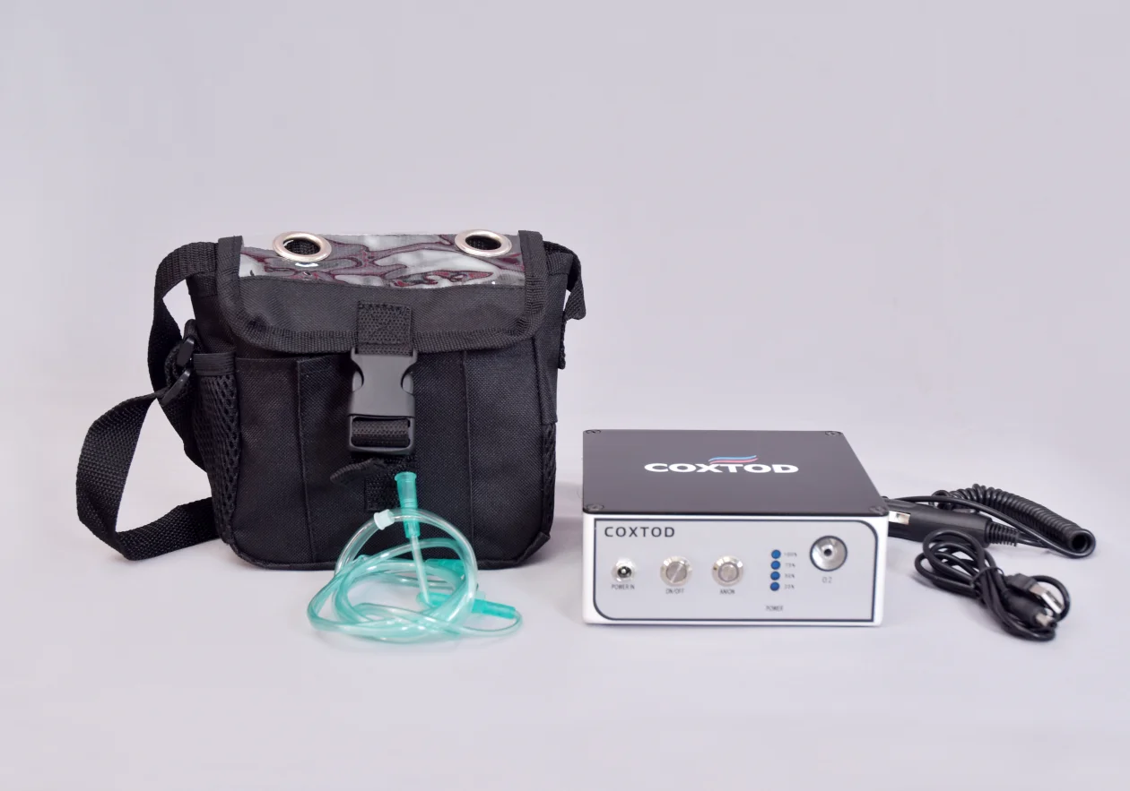 Mini แบบพกพาออกซิเจนเครื่อง Concentrator สำหรับเดินทาง8ชั่วโมงแบตเตอรี่ออกซิเจน Generator 24ชั่วโมงเครื่องฟอกอากาศ