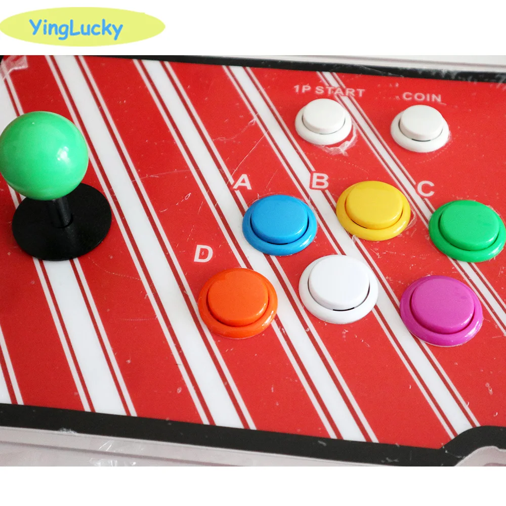 ARCADE, Arcade-Joystick-DIY-Kit Zero Delay USB-Controller SANWA 8-Wege-Joystick 30 mm Drucktasten, Beddonga Para PC, Raspberry Pi