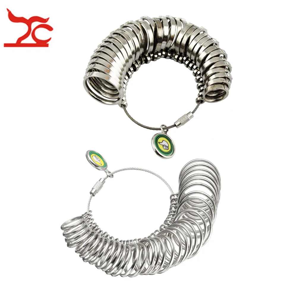 Útil medidor de anillo de dedo de Metal, herramienta de joyería estándar HK, herramienta de medición de anillo de diferentes tamaños 1-33