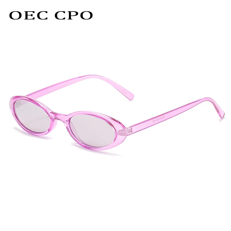 OEC CPO セクシーな小さなオーバル女性のサングラス 2023 新ファッションヒョウブラウンホットサングラス女性レトロカラフルなシェード眼鏡