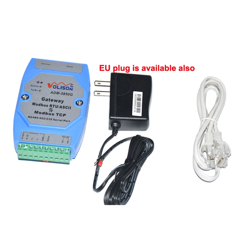 ADM-5850G Industriële Modbus-gatewayserver, MODBUS RTU/ASCII naar Modbus TCP, ondersteuning voor PLC seriële poort