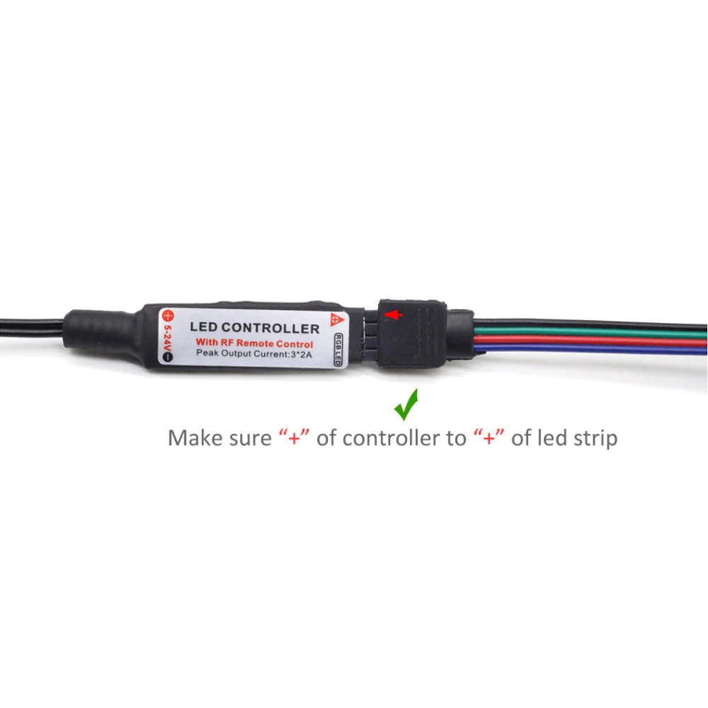 MJJC SATA RGB-LED-Controller, 12 V DC 5050, RF17-Tasten, Fernbedienung, kabellos, großer 4-poliger Controller für PC-Lüfter, Computergehäuse, Streifenbeleuchtung