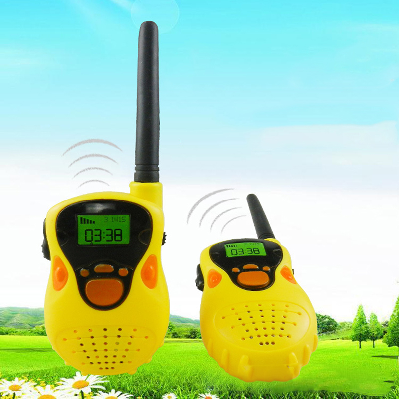 2 pçs 1 par walkie talkies brinquedo mini portátil crianças walkie talkie rádio interfone ao ar livre brinquedo para crianças presentes
