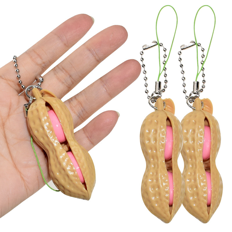 Poppet Edamame Fidget Đồ Chơi Antistress Popper Bóp Đồ Chơi Vô Hạn Đậu Phộng Hạt Đậu Đậu Móc Khóa Fidget Squishy Giải Nén