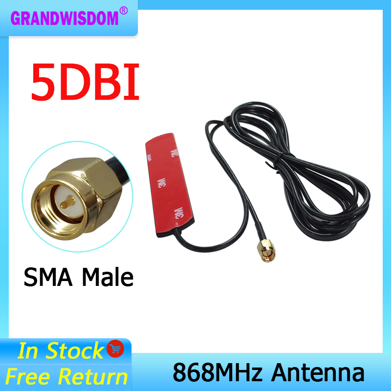 GSM-Antenne 868 MHz 915 MHz geklebter Streifen 868 m Patch-Antenne SMA-Stecker Antenne 3 Meter Kabel 868 MHz 915 IOT-Antennenantenne