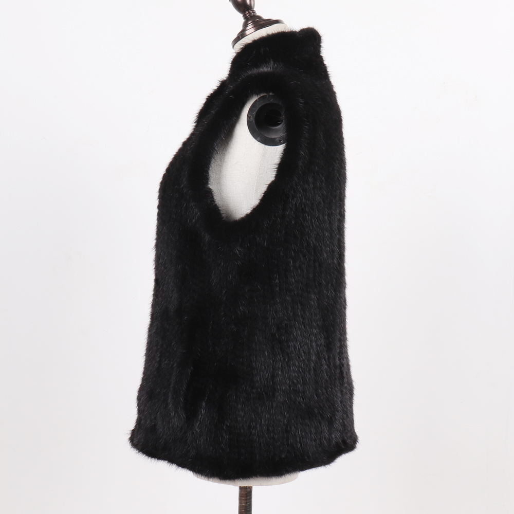 女性のための本物のミンクの毛皮のベスト,ノースリーブの冬服,本物の毛皮,女性のための豪華なミニコート,暖かい,100%