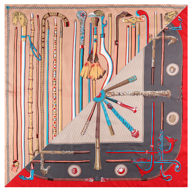 女性用スクエアシルクスカーフ,大きなバンダナ,シルクスカーフ,ファッショナブルなデザイン,130cm