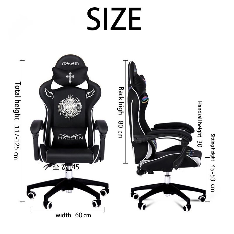 Silla de ordenador reclinable para niños, sillón de ordenador con ancla cómoda, a la moda, para jugar en vivo, Internet, café, jefe