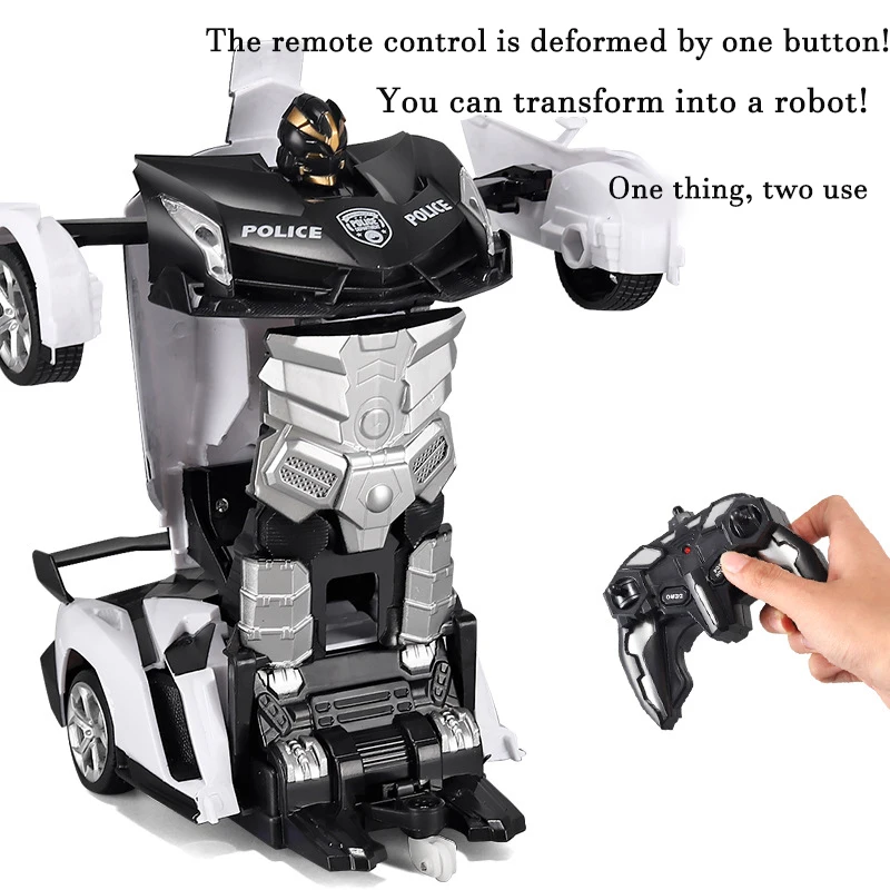 2IN1 ไฟฟ้า RC รถหุ่นยนต์ One-Key Deformation รถกลางแจ้งรีโมทคอนโทรลกีฬารถเด็กของเล่นเด็ก