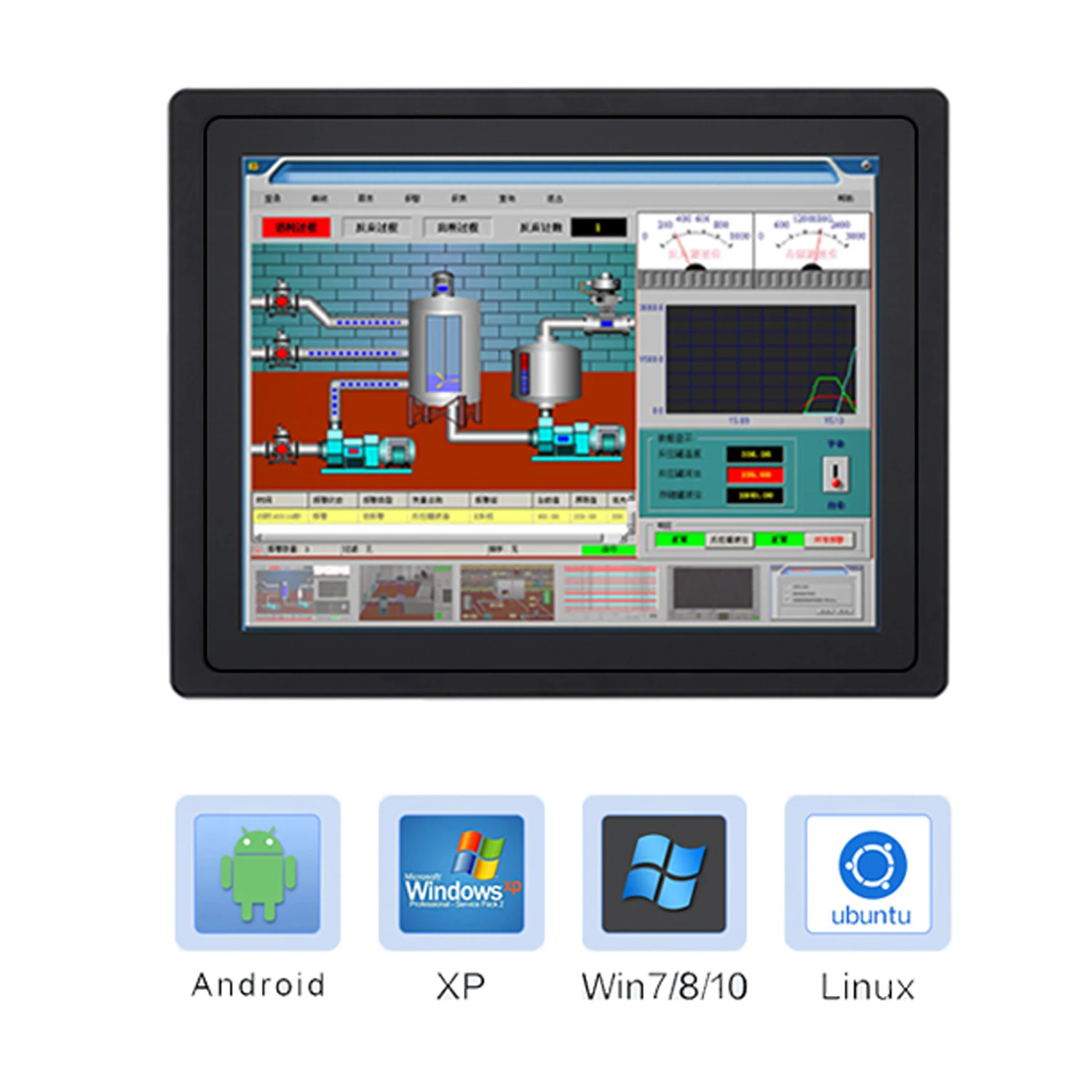 10 12 15 Inch industrial all in one panel pc with capacitive touch screen J1900 tablet computer built-in WiFi win10 pro 1024x768