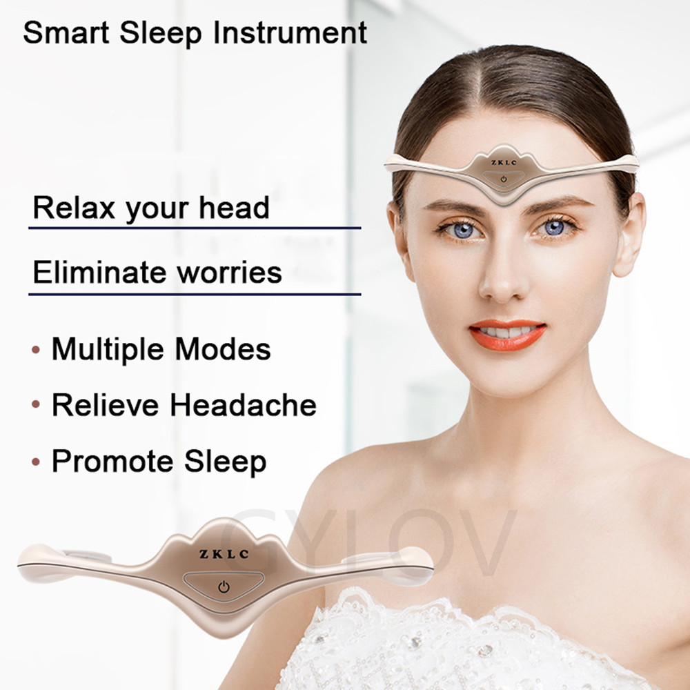 Instrumento inteligente para dormir Queen Crown, ayuda para dormir, masajeador de cabeza eléctrico, alivio de la migraña, terapia de pulso relajante, herramienta para dormir profundo