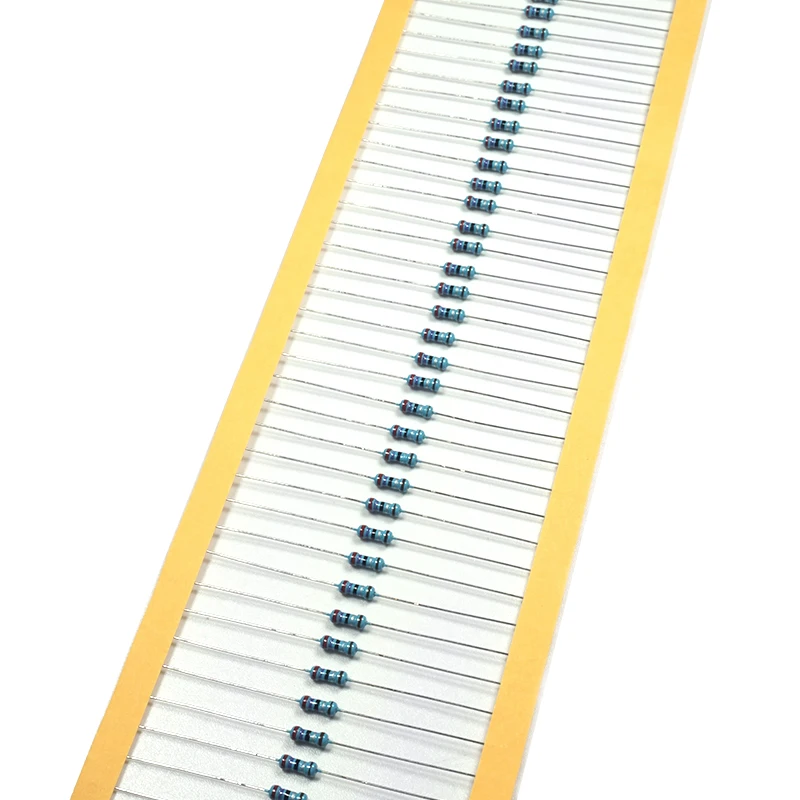 Resistencia de película de Metal, 1/4W, 1R ~ 1M, 100R, 220R, 330R, 1K, 100K, 1,5 K, 2,2 K, 3,3 K, 10K, 22K, 47K, 4,7 K, 100, 100, 220, 1K5, 2K2, 3K3, 100 Uds. 4K7 ohm