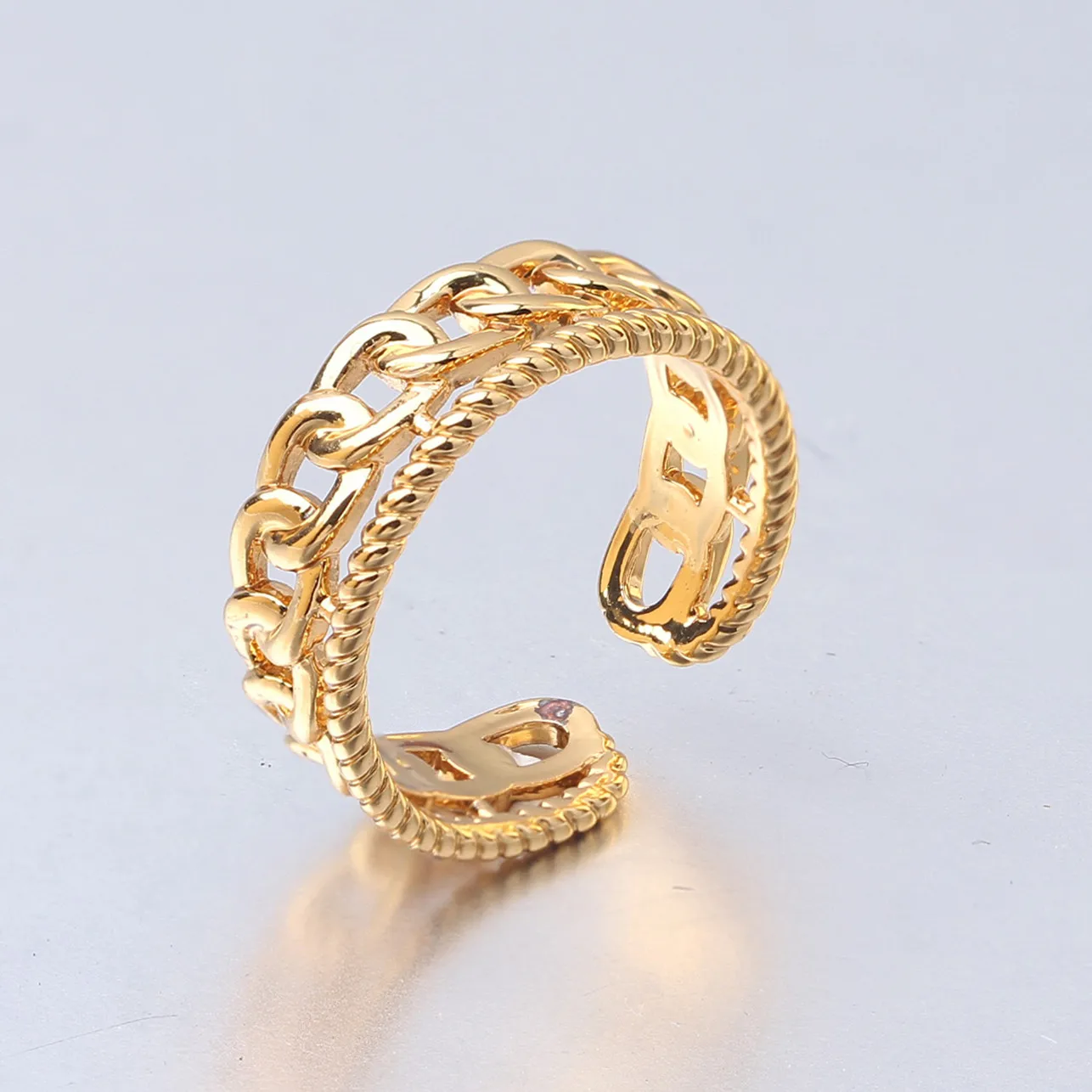 Cincin Wanita Berongga Silang Rantai Sederhana Dapat Dikenakan Di Tangan dan Kaki Wanita Musim Panas Liburan Pantai Perhiasan Pembukaan Dapat Disesuaikan