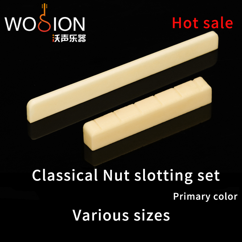Wosion Bovine bone основного цвета Акустическая и классическая гитарная гайка с прорезями, верхние и нижние гайки с прорезями разных размеров,