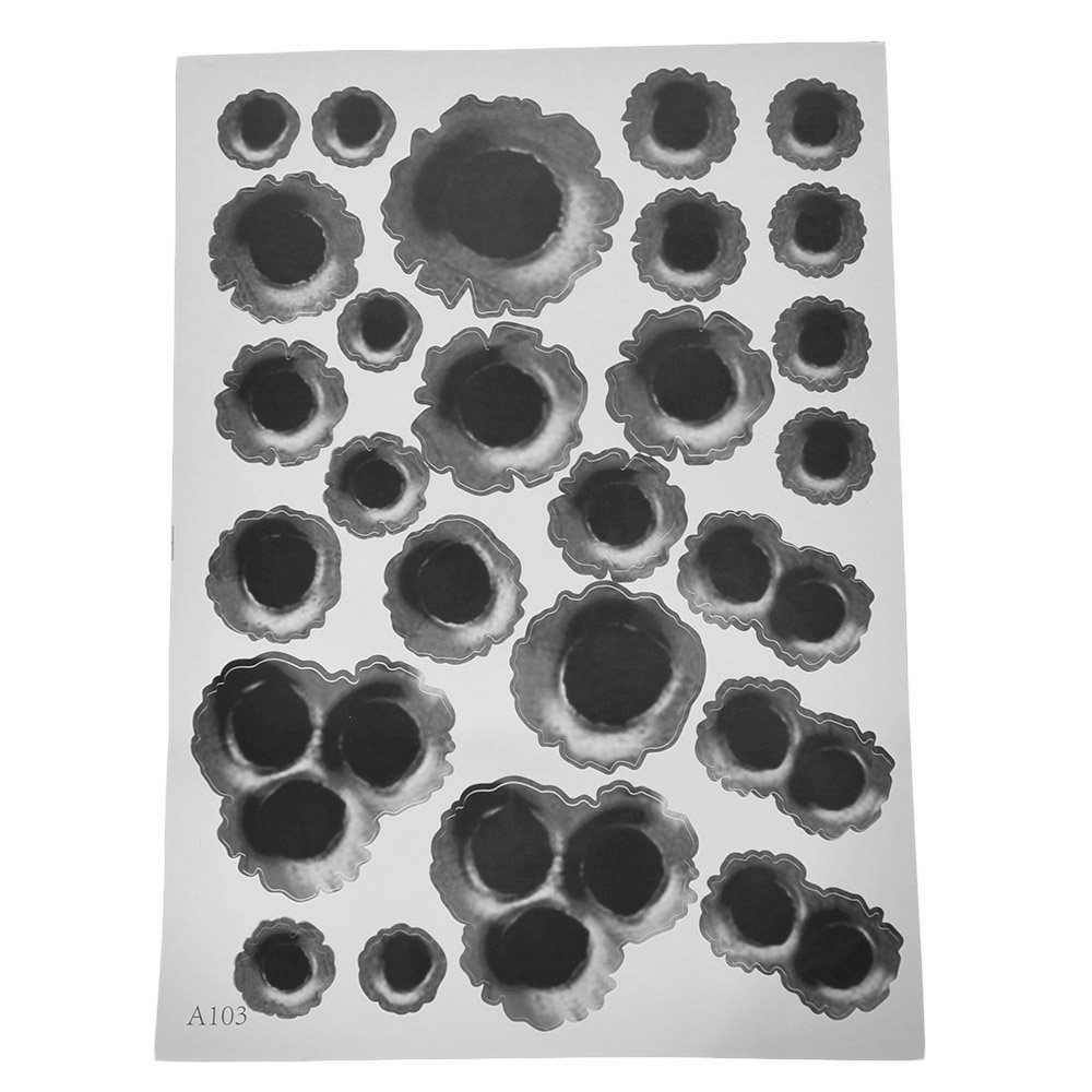 1 Cái Ngộ Nghĩnh Xe Ô Tô 3D Viên Đạn Lỗ Xe Bên Dán Xe Ô Tô-Có Xe Máy Trầy Xước Thực Tế Viên Đạn Lỗ Chống Thấm Nước miếng Dán