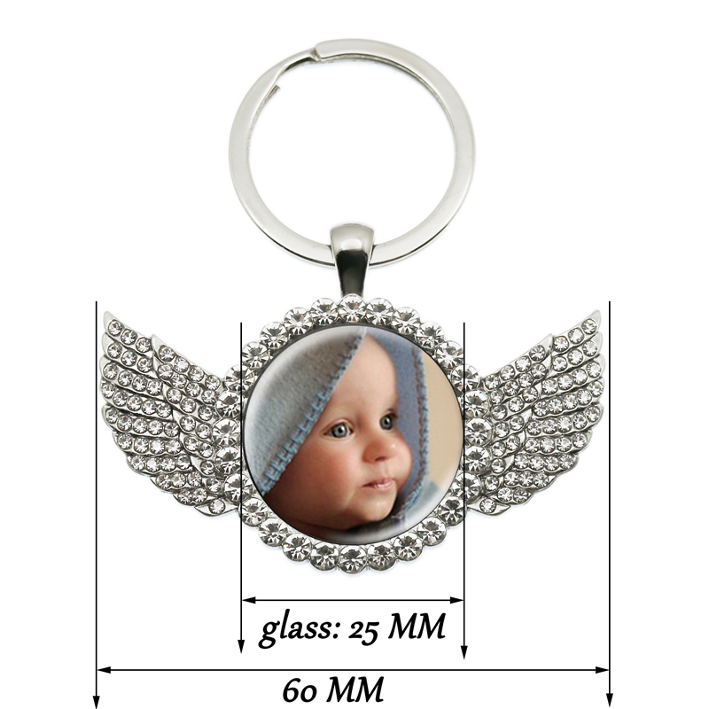 Chaveiro personalizado de dupla face, mãe, pai, bebê, crianças, avô, pais, anjo, chaveiro para presente de aniversário de família