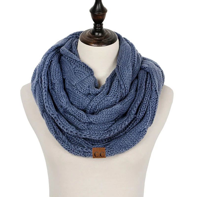 Mới Nhỏ Cho Nữ Dây Len Đan Snood Vô Cực Khăn Quàng Cổ Mùa Đông Ấm Hơn Yếm Cổ Tròn Khăn AC041