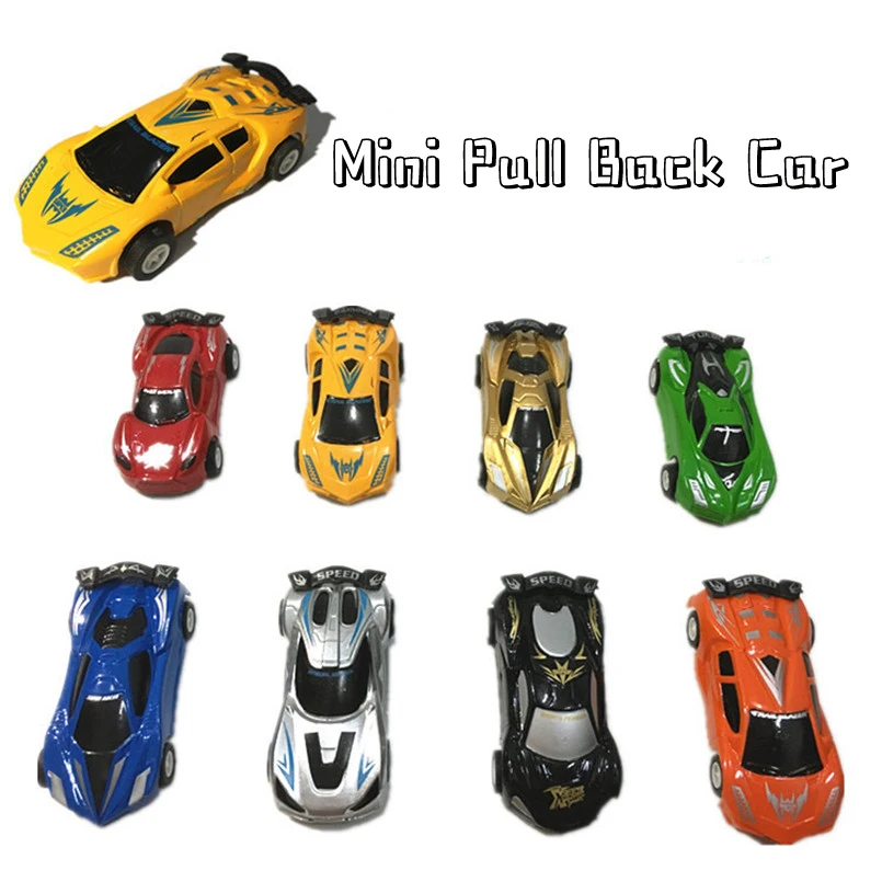 8 ピース/ロット子供ミニプルバック車のおもちゃ赤ちゃん漫画レーシングバス車モデル教育シミュレーション車両のおもちゃ男の子のギフト