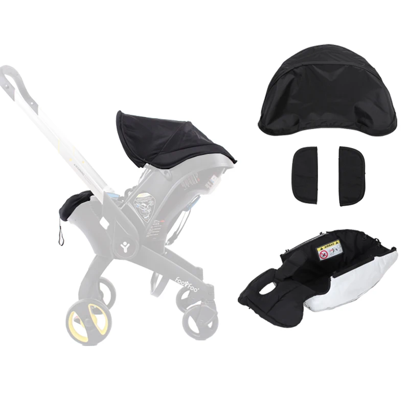 Doona ベビーカーアクセサリーキャノピーシートカバー 4in1 カーシート変更洗濯キットベビーカーサンシェードマットレスフィット Foofoo カーシート