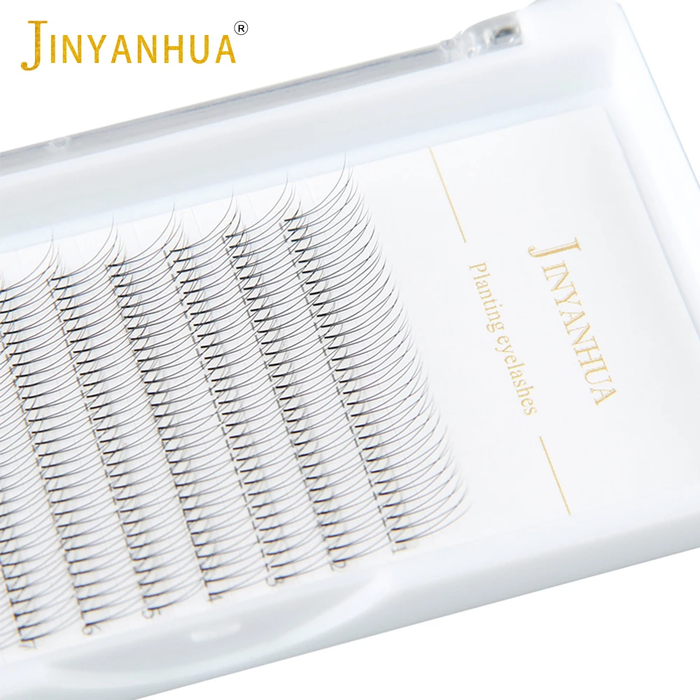 JINYANHUA 2d 3d pestañas de visón naturales suaves 3/12 filas hechas a mano ventiladores de volumen prefabricados extensión de pestañas Maquillage pestañas postizas para mujer