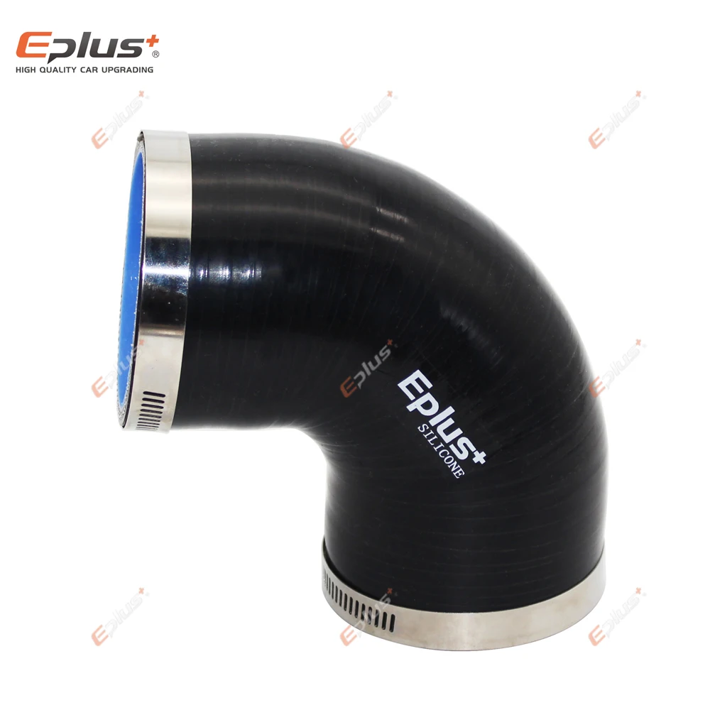 EPLUS Đa Năng Silicone Lửng Ống 90 Độ Kết Nối Ô Tô Intercooler Turbo Lượng Ống Nối Đen Nhiều Kích Thước