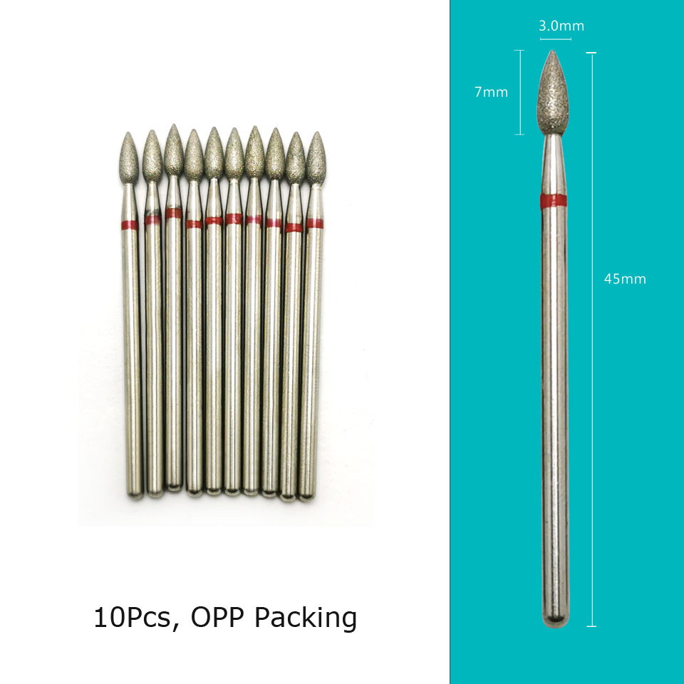 HYTOOS 10 Cái/bộ Móng Khoan Kim Cương Cắt Cho Móng Tay Cắt Burr Xay Cắt Cho Móng Chân Móng Tay Phụ Kiện Dụng Cụ