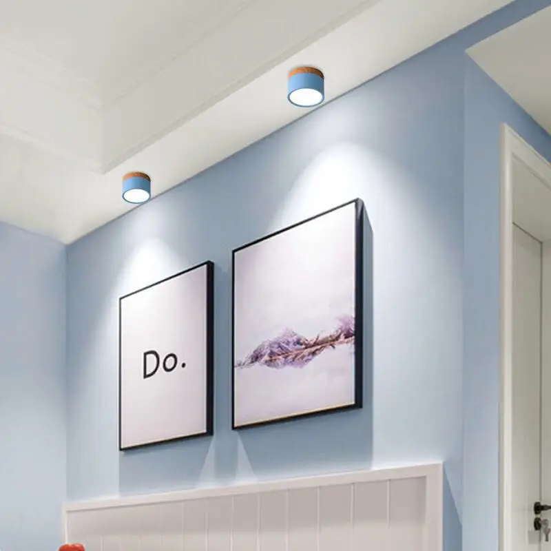 Đèn LED Âm Trần Downlight Âm Trần 5W 7W 9W12W15W Bắc Âu Gỗ Led Hiện Đại Bề Mặt Gắn Âm Trần Chiếu Điểm, trang Trí Nội Thất Ánh Sáng