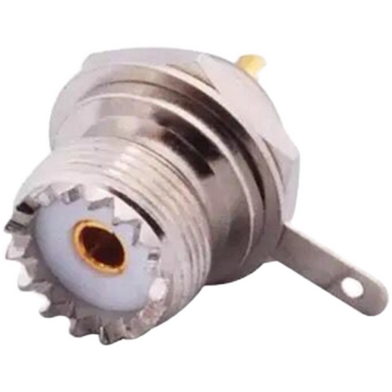 Siège mère UHF-KY en cuivre SL16 SO239 M PL259, douille femelle avec plaque de verrouillage de joint d'écrou, joint fixe