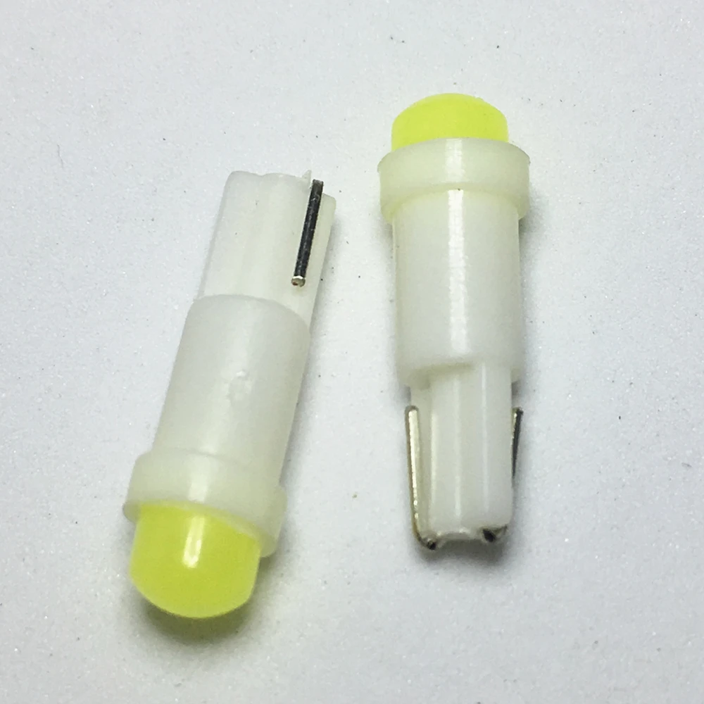 10 Uds T5 luces LED W1.2W W3W luz LED Interior del coche cuña lateral automática tablero indicador lámpara de instrumento bombilla 4014 LED superbrillante