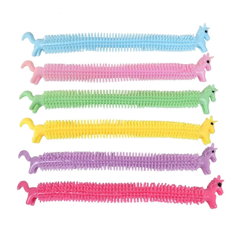 3/6pcs หนอนก๋วยเตี๋ยวยืด TPR เชือกป้องกันความเครียดของเล่น String Fidget ออทิสติก Vent ของเล่น Squishy สําหรับเด็กคริสต์มาสของขวัญ