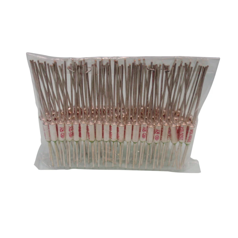 100PCS 15A 250V 60 to 300 Degrees Celsius Thermal Cutoff Temperature Insurance Tube RY TF Metal Fuse For Rice Cooker
