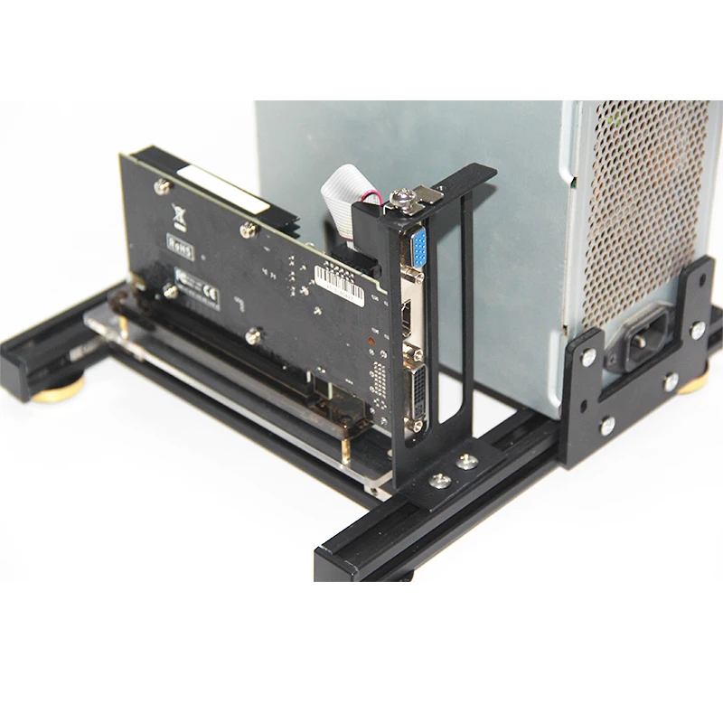Suporte para GPU + PSU DIY rack de placa gráfica externa com base de fonte de alimentação para ATX PSU suporte de alumínio EXP GDC dock