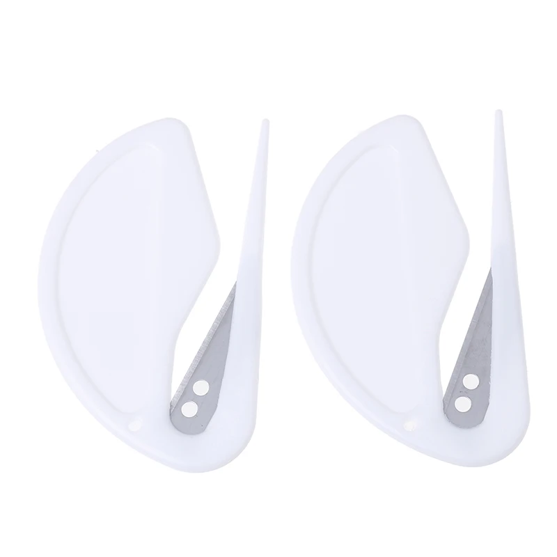 2pcs/lot Papers Guarded Cutter Blade Office Equipment Plastic Letter Opener Mini Sharp Letter Mail Envelope Opener Safety