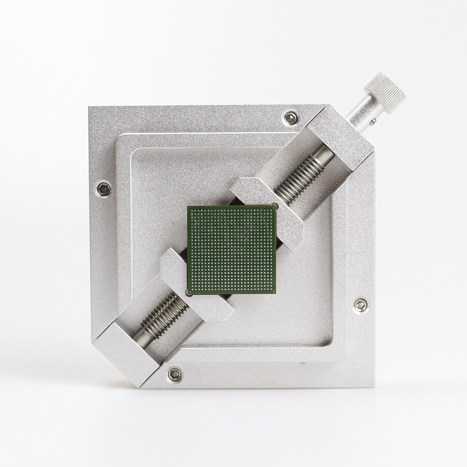 90x90mm Aluminium BGA Reballing Station Schablonen Vorlage Halter Leuchte BGA PCB Chips Solder Ball Rework Reparatur Jig