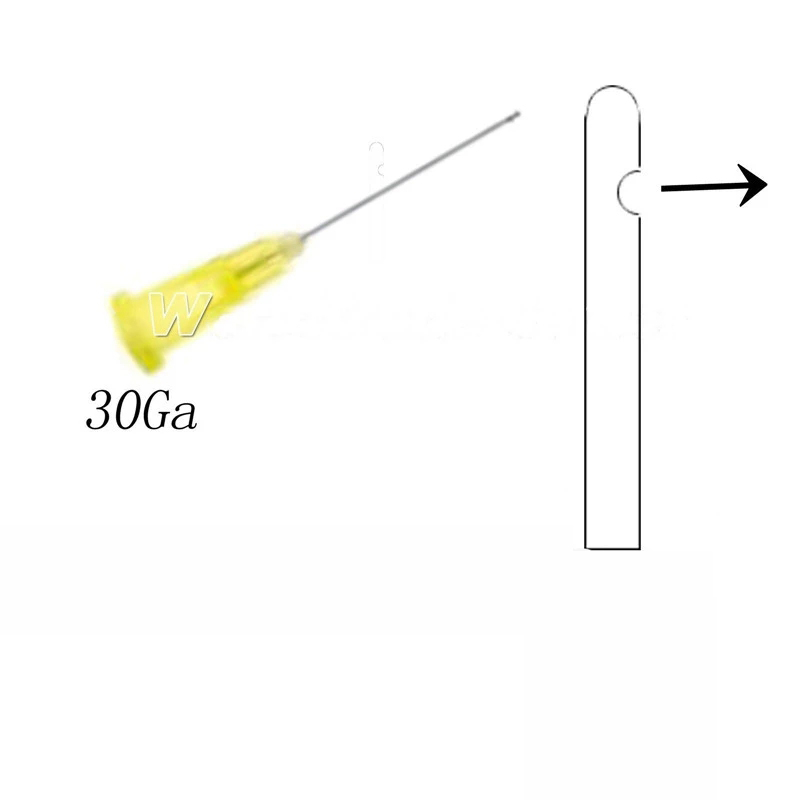 100 pçs dental endo irrigação ponta da agulha 25g/27g/30ga 30g final-fechado buraco lateral endo seringa raiz canal lavagem agulha ponta