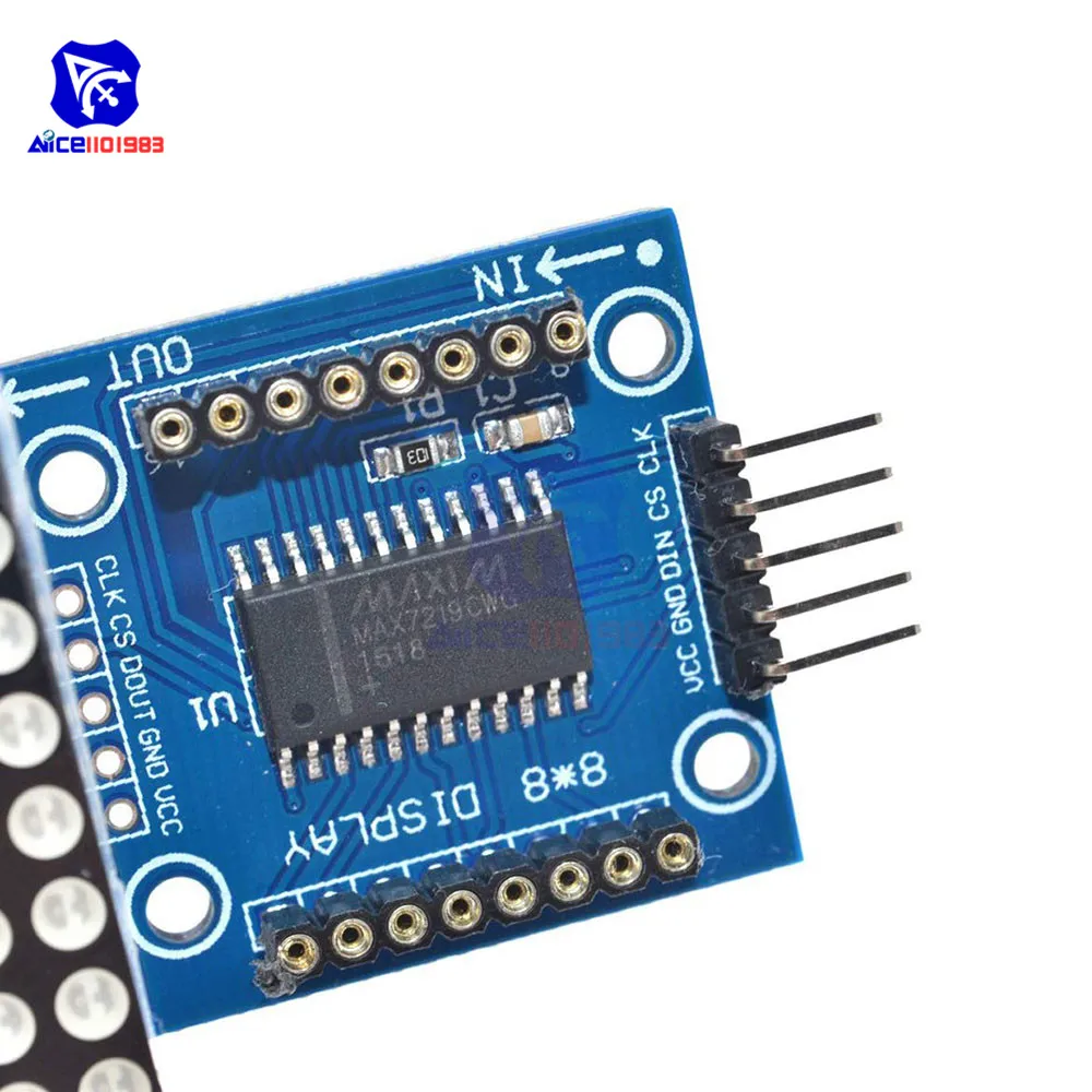 Diymore 4 en 1 MAX7219 RGB Dot LED Matrix ánodo común MCU 8x32 Control módulo de pantalla LED Drive para Arduino Raspberry Pi