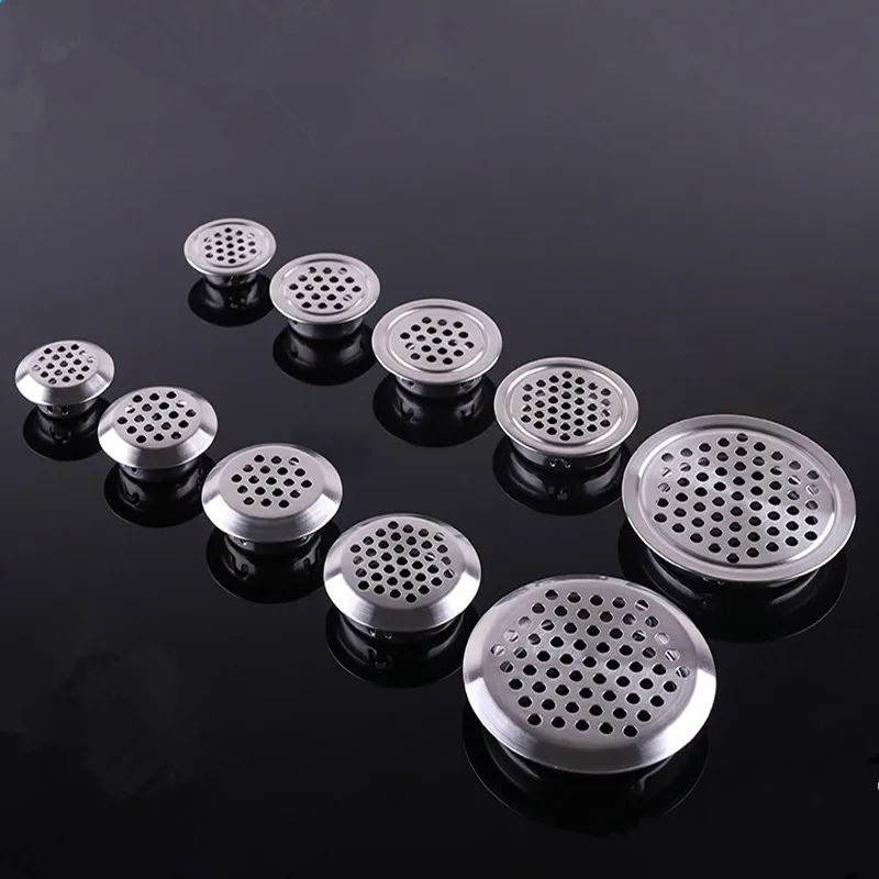 10 Chiếc Tròn Dây Thép Không Gỉ Thông Gió Bao Lỗ Thông Khí Louver Lưới Lỗ Cho Tủ Quần Áo Tủ Giày Đồ Phụ Kiện