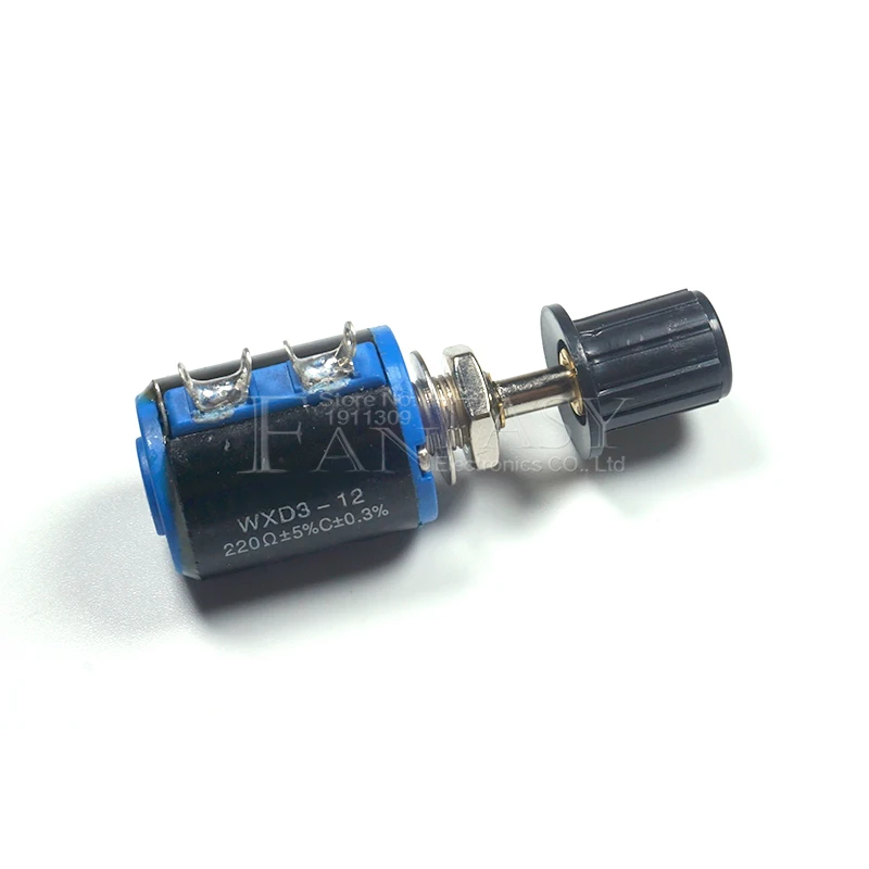 1pcs WXD3-12-1W 100 220 470 1K 2K2 3K3 4K7 10K 22K 33K 47K Ohm 100R 220R 470R 2.2K 3.3K 4.7K WXD3-12 1W  Potentiometer + 1 knob